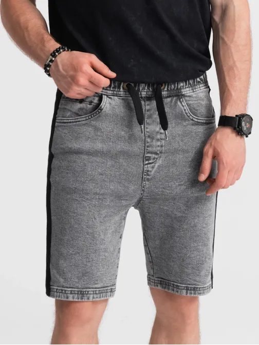 Čudovite sive jeans kratke hlače W363