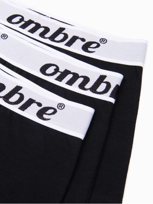 Črne moške bombažne boksarice U159 (3 kom)
