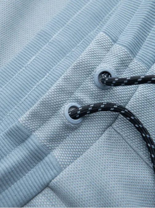 Trendovska svetlo modra pletena trenirka V4 PASK-0211