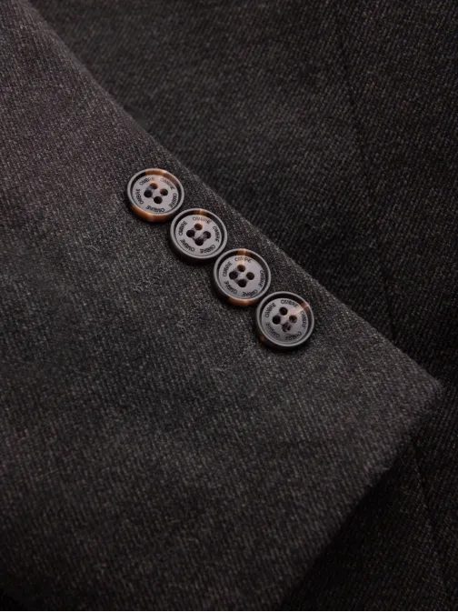 Brezčasen črn blazer s stoječim ovratnikom V5 BLZB-0131