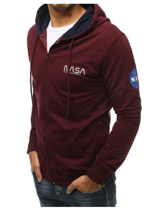 Stilski pulover v bordo barvi NASA
