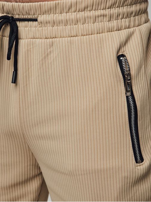 Bež moške hlače z žepi