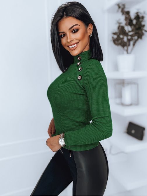 Edinstven ženski zelen pulover Laurella