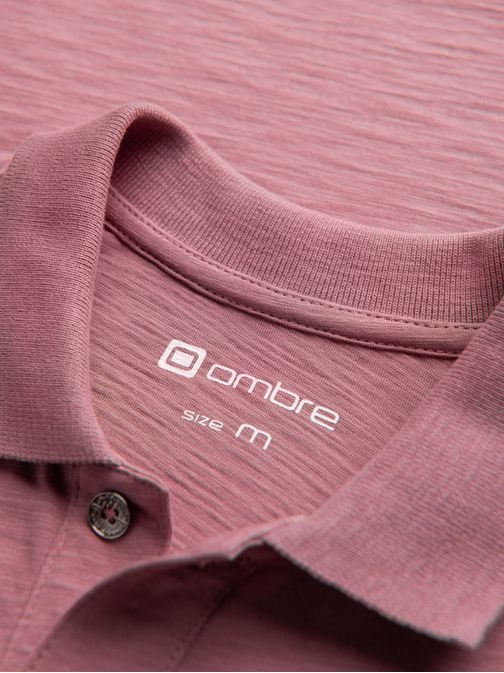 Modna rožnata polo majica V4 S1744