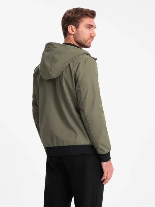 Osnovna olivno zelena prehodna športna jakna V2 JANP-0149