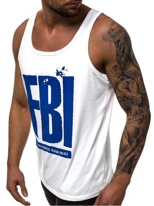 BELA MAJICA S POTISKOM "FBI" JS/SS100765