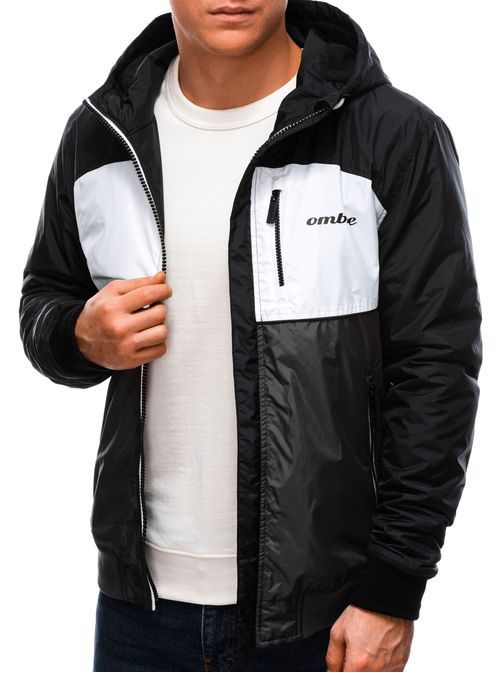 Udobna prehodna jakna v črni barvi C447