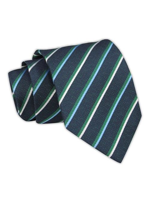 Zanimiva zelena moška kravata s črtami