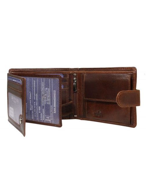 Zanimiva svetlo rjava denarnica BUFFALO z zaponko