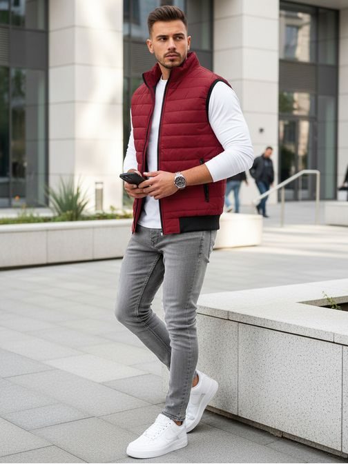 Bordo stilski brezrokavnik brez kapuce