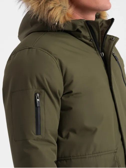Zimska originalna olivna prešita parka V3 JALJ-0148