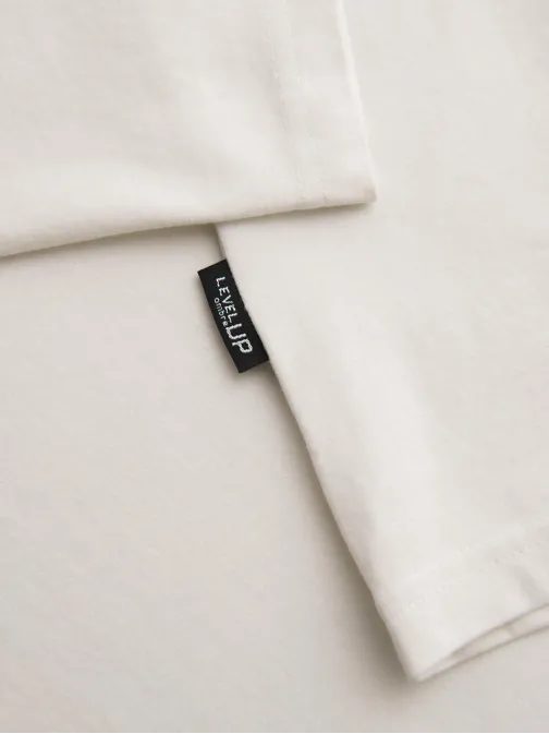 Ekru majica ohlapnega kroja V2 TSBC-0267