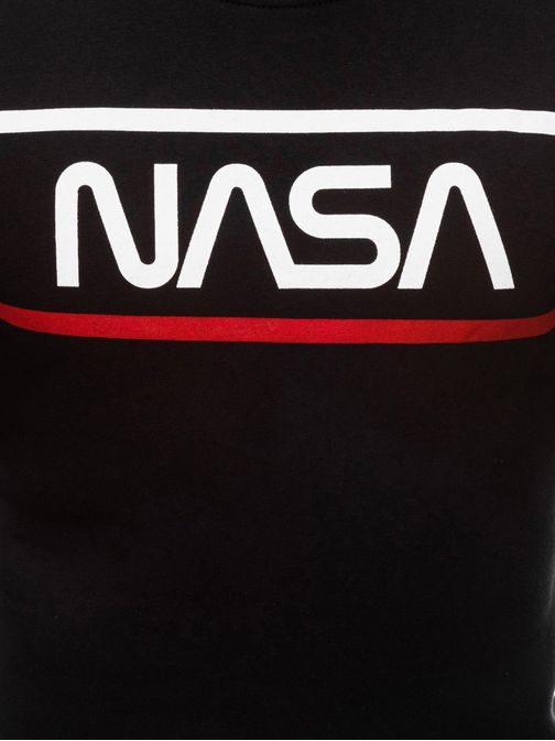 Črn pulover brez kapuce NASA B1399