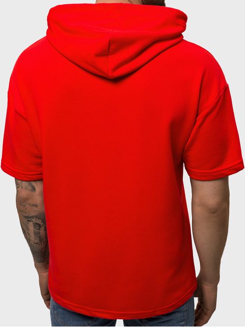 Modern rdeč pulover s kapuco B/20402010