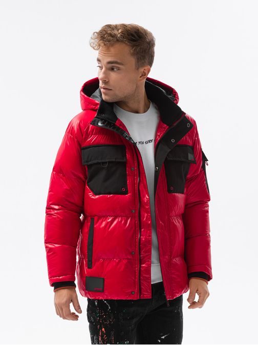 Stilska jakna v rdeči barvi C457