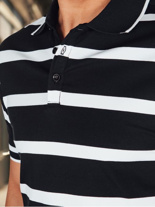 Trendovska črna moška polo majica