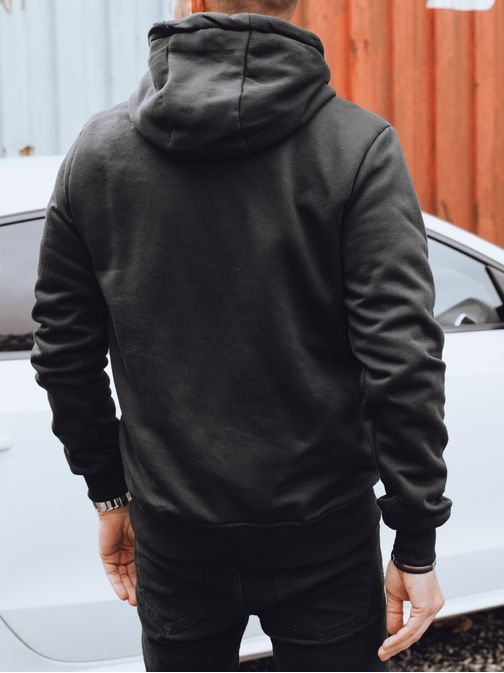 Črna moška majica s kapuco z napisom NYC