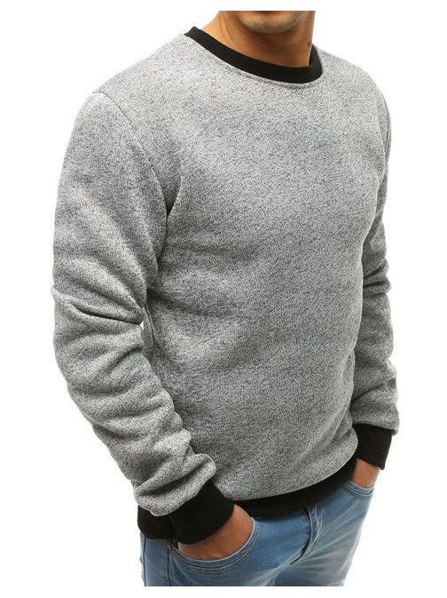 Modni moški pulover v sivi barvi