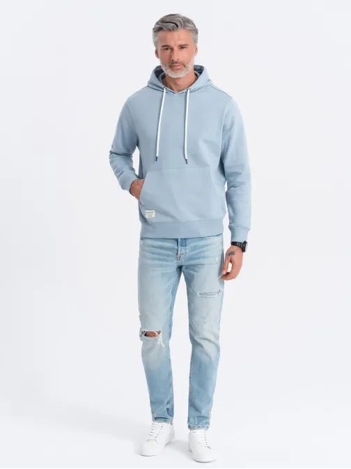 Brezčasen moder pulover V7 SSBN-0177