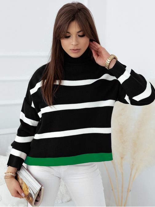Morisa ženski zanimiv pulover v črni barvi