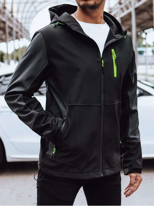 Modna črna moška softshell jakna