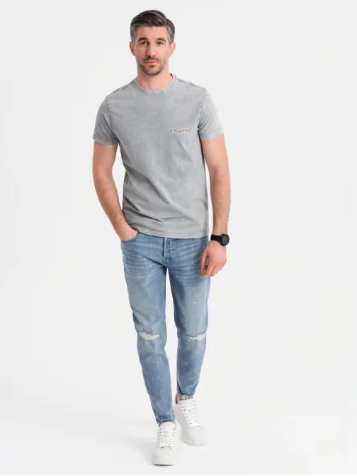 Edinstvena siva moška majica z V1 TSWT-0201