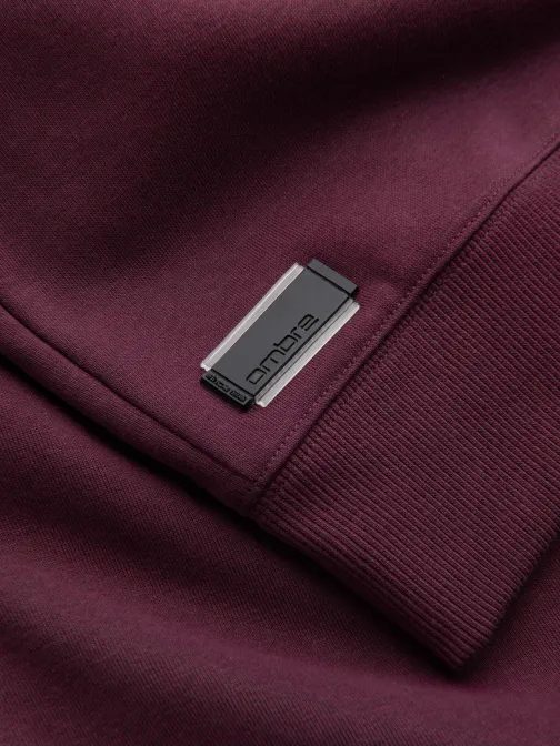 Osnovna moška bombažna majica v bordo barvi V3 om-ssbn-0159