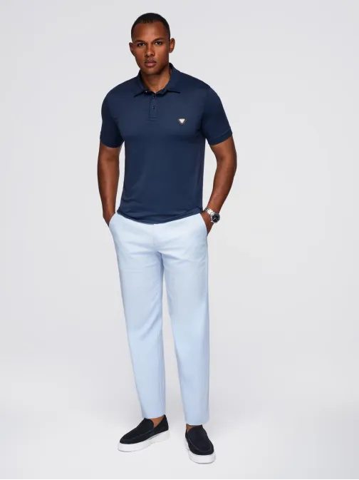 Elegantna temno modra moška polo majica V3 POSS-0150