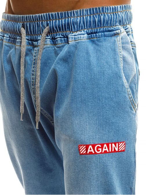 Svetlo-modre jeans jogger hlače OZONEE OT/2032
