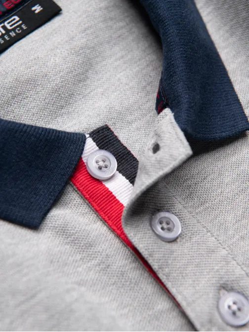 Siva nevsakdanja polo majica V1 POSS-0105