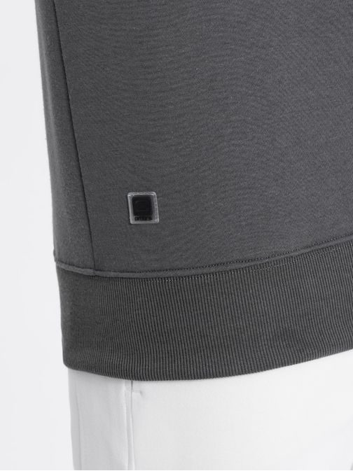 Osnovni grafit pulover brez kapuce SSBN-0119-V10
