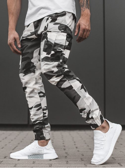 Originalne army črno-bele jogger hlače A/1005