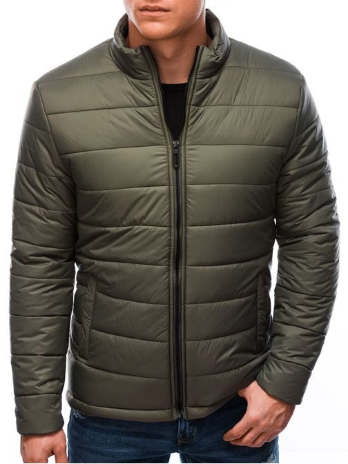 Olivna prehodna jakna brez kapuce C526