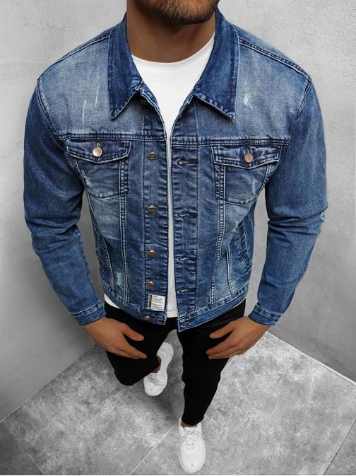 Stilska temna nebeško modra jeans jakna NB/MJ500BS
