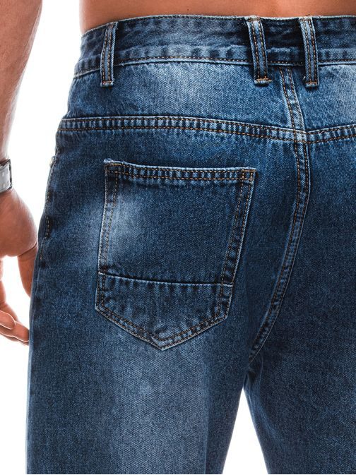 Trendovske jeans kratke hlače v modri barvi W480