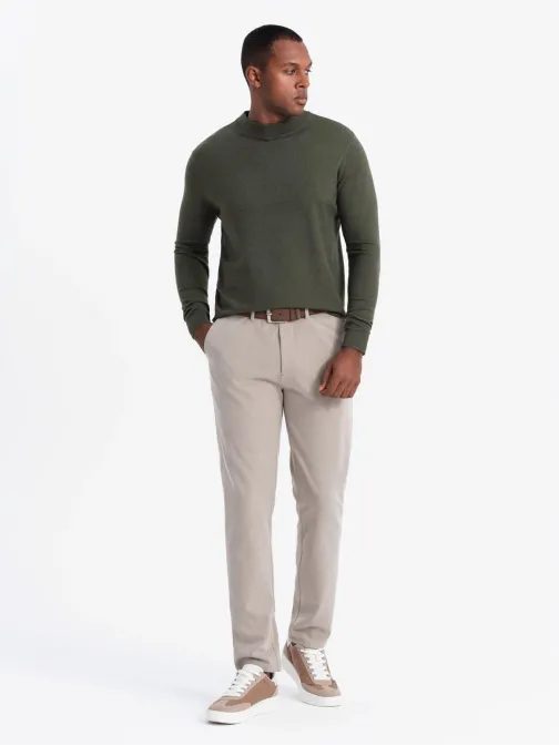 Trendovski olivno zeleni polo puli V5 SWTN-0125