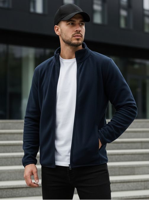 Granat pulover na zadrgo brez kapuce