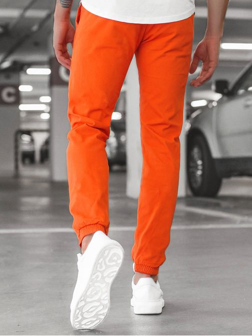 Čudovite jogger hlače v temno oranžni barvi JB/JP1145/13