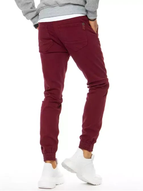 Stilske hlače v bordo barvi