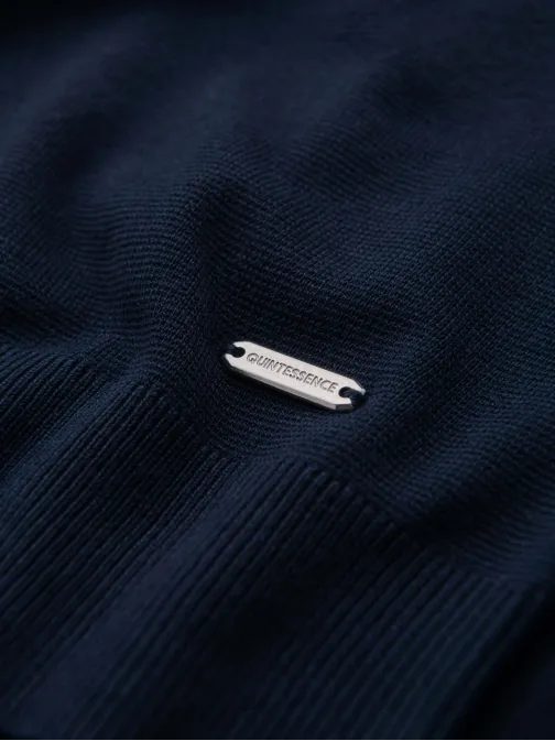 Edinstven temno moder moški pulover V1 SWSW-0183