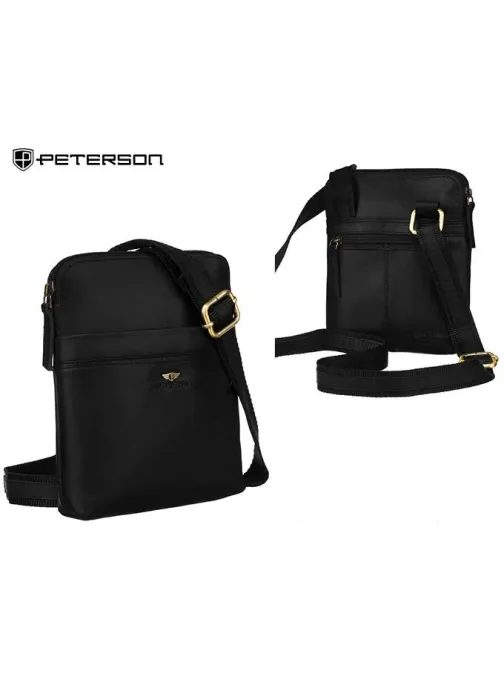Praktičn amoška torba za čez rame Peterson v črni barvi