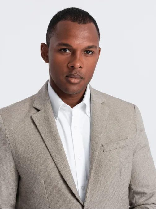 Originalen bež moški suknjič  V3-BLZB-0114