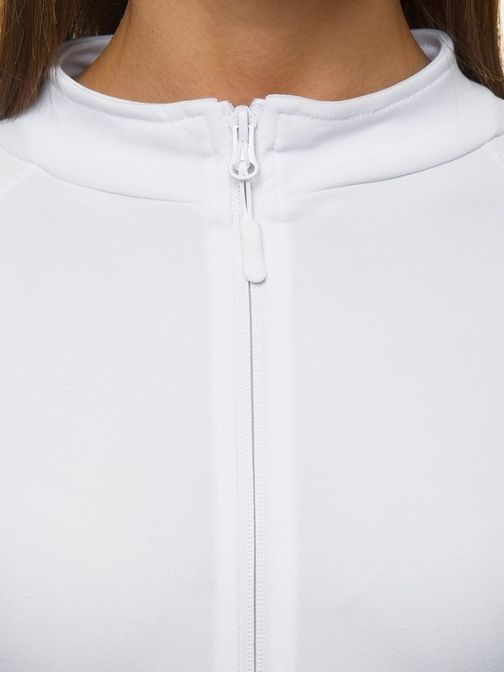 Neobičajna ženska prehodna jakna v beli barvi JS/HD154/45