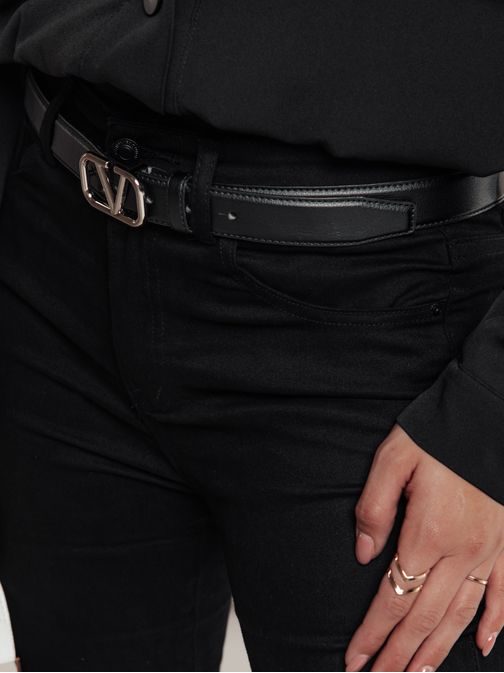 Modne ženske kavbojke v črni barvi Blackin