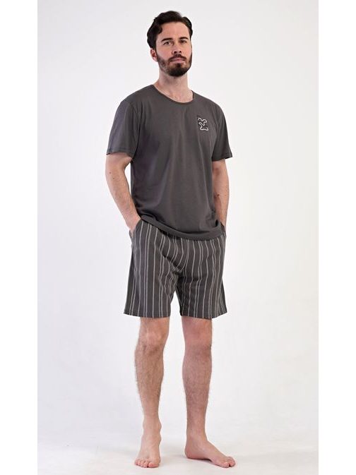 Grafitna kratka pižama Nathan