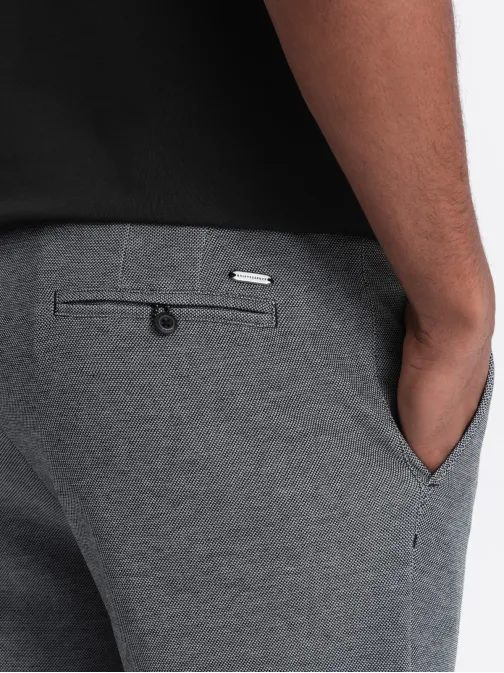 Črne chinos kratke hlače V2 SRCS-0127