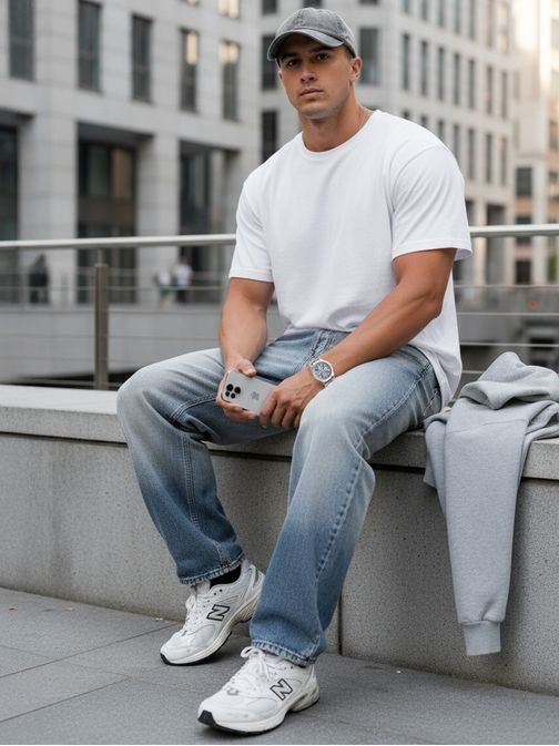 Originalne široke modre kavbojke