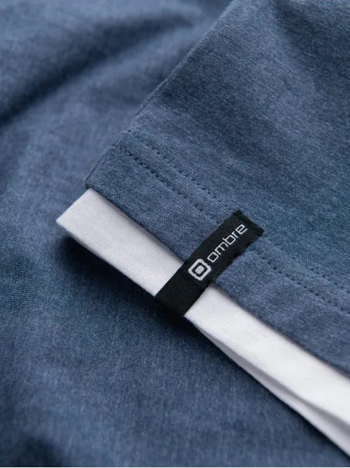 Modra majica s kapuco V12 TSCT-22SS-001