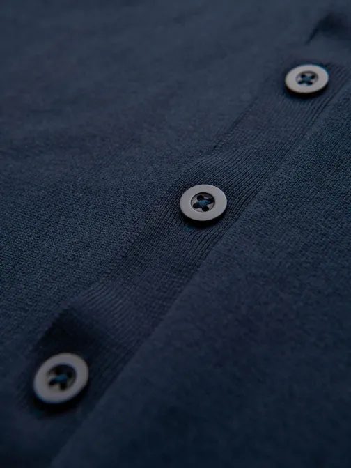 Moška mornarsko modra jopica z gumbi V1 SWCD-0126