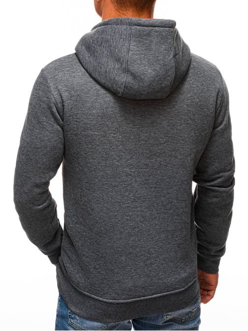 Trendovski temno siv pulover B1252